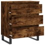 Aparador madera contrachapada color roble ahumado 60x35x70 cm de vidaXL, Aparadores - Ref: Foro24-827193, Precio: 70,93 €, De...