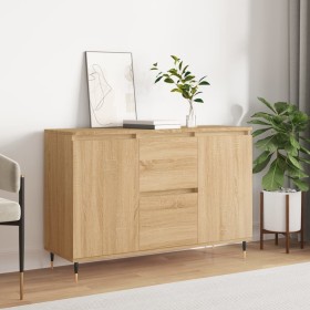 Sideboard aus Sonoma-Eichenholzwerkstoff, 104 x 35 x 70 cm von vidaXL, Sideboards - Ref: Foro24-827199, Preis: 102,95 €, Raba...