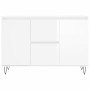 Aparador de madera de ingeniería blanco brillante 104x35x70 cm de vidaXL, Aparadores - Ref: Foro24-827206, Precio: 113,67 €, ...