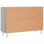 Aparador de madera de ingeniería gris Sonoma 104x35x70 cm de vidaXL, Aparadores - Ref: Foro24-827210, Precio: 86,81 €, Descue...