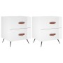 Nightstand 2 pcs glossy white engineered wood 40x35x47.5cm by vidaXL, Nightstands - Ref: Foro24-827249, Price: 63,09 €, Disco...