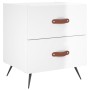 Nightstand 2 pcs glossy white engineered wood 40x35x47.5cm by vidaXL, Nightstands - Ref: Foro24-827249, Price: 63,09 €, Disco...