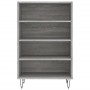 Aparador alto madera de ingeniería gris Sonoma 57x35x90 cm de vidaXL, Aparadores - Ref: Foro24-827234, Precio: 53,68 €, Descu...