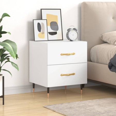 White engineered wood bedside table 40x35x47.5 cm by vidaXL, Nightstands - Ref: Foro24-827260, Price: 54,86 €, Discount: %