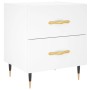 White engineered wood bedside table 40x35x47.5 cm by vidaXL, Nightstands - Ref: Foro24-827260, Price: 54,86 €, Discount: %