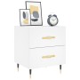 White engineered wood bedside table 40x35x47.5 cm by vidaXL, Nightstands - Ref: Foro24-827260, Price: 54,86 €, Discount: %