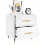 White engineered wood bedside table 40x35x47.5 cm by vidaXL, Nightstands - Ref: Foro24-827260, Price: 54,86 €, Discount: %