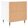 White engineered wood bedside table 40x35x47.5 cm by vidaXL, Nightstands - Ref: Foro24-827260, Price: 54,86 €, Discount: %