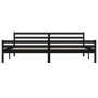 Estructura de cama de madera maciza negro 200x200 cm de vidaXL, Camas y somieres - Ref: Foro24-814843, Precio: 140,99 €, Desc...