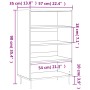 Aparador alto madera de ingeniería gris Sonoma 57x35x90 cm de vidaXL, Aparadores - Ref: Foro24-827226, Precio: 40,90 €, Descu...