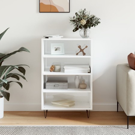 High glossy white engineered wood sideboard 57x35x90 cm by vidaXL, Sideboards - Ref: Foro24-827230, Price: 46,99 €, Discount: %