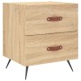 Mesita noche 2 uds madera ingeniería roble Sonoma 40x35x47,5 cm de vidaXL, Mesitas de noche - Ref: Foro24-827251, Precio: 75,...