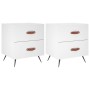 Nightstands 2 pcs engineered wood white 40x35x47.5 cm by vidaXL, Nightstands - Ref: Foro24-827245, Price: 80,90 €, Discount: %