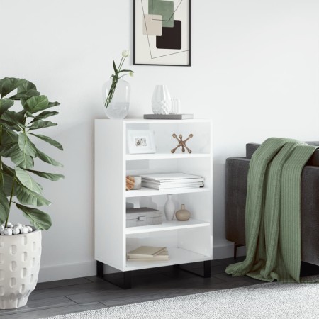 Tall glossy white engineered wood sideboard 57x35x90 cm by vidaXL, Sideboards - Ref: Foro24-827238, Price: 53,70 €, Discount: %