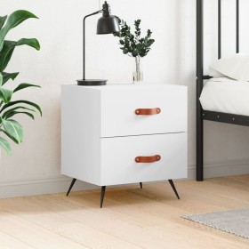 Engineered wood white bedside table 40x35x47.5 cm by vidaXL, Nightstands - Ref: Foro24-827244, Price: 45,76 €, Discount: %