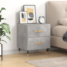 Concrete gray engineered wood bedside table 40x35x47.5 cm by vidaXL, Nightstands - Ref: Foro24-827268, Price: 32,99 €, Discou...