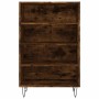 Tall smoked oak engineered wood sideboard 57x35x90 cm by vidaXL, Sideboards - Ref: Foro24-827233, Price: 42,99 €, Discount: %