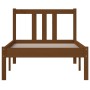 Estructura de cama madera maciza marrón miel 75x190 cm de vidaXL, Camas y somieres - Ref: Foro24-814847, Precio: 97,36 €, Des...