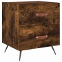 Smoked oak engineered wood bedside table 40x35x47.5 cm by vidaXL, Nightstands - Ref: Foro24-827254, Price: 32,83 €, Discount: %