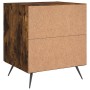 Smoked oak engineered wood bedside table 40x35x47.5 cm by vidaXL, Nightstands - Ref: Foro24-827254, Price: 32,83 €, Discount: %