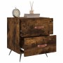 Smoked oak engineered wood bedside table 40x35x47.5 cm by vidaXL, Nightstands - Ref: Foro24-827254, Price: 32,83 €, Discount: %