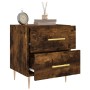 Smoked oak engineered wood bedside table 40x35x47.5 cm by vidaXL, Nightstands - Ref: Foro24-827286, Price: 36,17 €, Discount: %