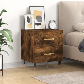 Smoked oak engineered wood bedside table 40x35x47.5 cm by vidaXL, Nightstands - Ref: Foro24-827270, Price: 43,99 €, Discount: %