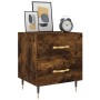 Smoked oak engineered wood bedside table 40x35x47.5 cm by vidaXL, Nightstands - Ref: Foro24-827270, Price: 44,08 €, Discount: %