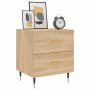 Bedside table 2 units engineered wood Sonoma oak 40x35x47.5 cm by vidaXL, Nightstands - Ref: Foro24-827267, Price: 78,37 €, D...