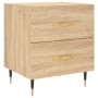 Bedside table 2 units engineered wood Sonoma oak 40x35x47.5 cm by vidaXL, Nightstands - Ref: Foro24-827267, Price: 78,37 €, D...