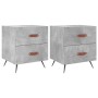 Nightstand 2 pcs concrete gray engineered wood 40x35x47.5cm by vidaXL, Nightstands - Ref: Foro24-827253, Price: 61,66 €, Disc...