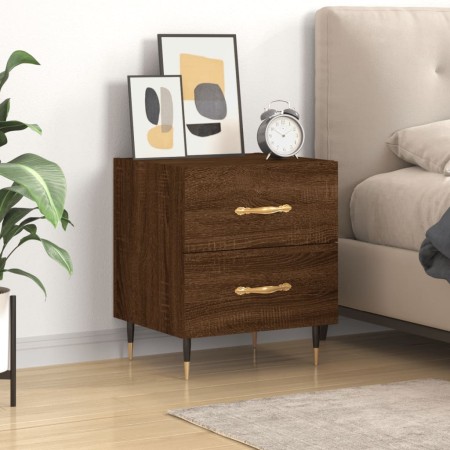 Brown oak engineered wood bedside table 40x35x47.5 cm by vidaXL, Nightstands - Ref: Foro24-827274, Price: 33,31 €, Discount: %