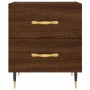 Brown oak engineered wood bedside table 40x35x47.5 cm by vidaXL, Nightstands - Ref: Foro24-827274, Price: 33,31 €, Discount: %