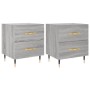 Bedside tables 2 units engineered wood gray Sonoma 40x35x47.5 cm by vidaXL, Nightstands - Ref: Foro24-827273, Price: 80,86 €,...