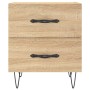 Bedside table 2 units engineered wood Sonoma oak 40x35x47.5 cm by vidaXL, Nightstands - Ref: Foro24-827299, Price: 76,07 €, D...