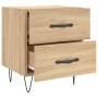 Bedside table 2 units engineered wood Sonoma oak 40x35x47.5 cm by vidaXL, Nightstands - Ref: Foro24-827299, Price: 76,07 €, D...