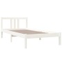 White solid wood bed frame 90x190 cm by vidaXL, Beds and slatted bases - Ref: Foro24-814850, Price: 93,45 €, Discount: %