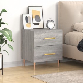 Sonoma gray engineered wood bedside table 40x35x47.5 cm by vidaXL, Nightstands - Ref: Foro24-827288, Price: 44,99 €, Discount: %