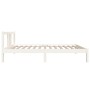 White solid wood bed frame 90x190 cm by vidaXL, Beds and slatted bases - Ref: Foro24-814850, Price: 93,45 €, Discount: %