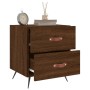 Bedside table 2 units engineered wood brown oak 40x35x47.5 cm by vidaXL, Nightstands - Ref: Foro24-827259, Price: 57,40 €, Di...