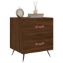 Bedside table 2 units engineered wood brown oak 40x35x47.5 cm by vidaXL, Nightstands - Ref: Foro24-827259, Price: 57,40 €, Di...