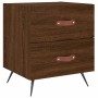 Bedside table 2 units engineered wood brown oak 40x35x47.5 cm by vidaXL, Nightstands - Ref: Foro24-827259, Price: 57,40 €, Di...