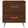 Bedside table 2 units engineered wood brown oak 40x35x47.5 cm by vidaXL, Nightstands - Ref: Foro24-827259, Price: 57,40 €, Di...