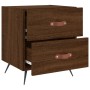 Bedside table 2 units engineered wood brown oak 40x35x47.5 cm by vidaXL, Nightstands - Ref: Foro24-827259, Price: 57,40 €, Di...