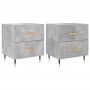 Nightstand 2 pcs concrete gray engineered wood 40x35x47.5cm by vidaXL, Nightstands - Ref: Foro24-827269, Price: 83,41 €, Disc...