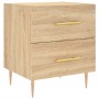 Mesita noche 2 uds madera ingeniería roble Sonoma 40x35x47,5 cm de vidaXL, Mesitas de noche - Ref: Foro24-827283, Precio: 97,...