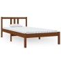 Estructura de cama madera maciza marrón miel 90x190 cm de vidaXL, Camas y somieres - Ref: Foro24-814852, Precio: 81,15 €, Des...