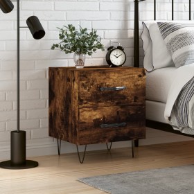 Smoked oak engineered wood bedside table 40x35x47.5 cm by vidaXL, Nightstands - Ref: Foro24-827302, Price: 31,99 €, Discount: %