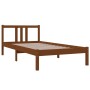 Honey brown solid wood bed frame 90x190 cm by vidaXL, Beds and slatted bases - Ref: Foro24-814852, Price: 81,15 €, Discount: %