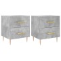 Nightstand 2 pcs concrete gray engineered wood 40x35x47.5cm by vidaXL, Nightstands - Ref: Foro24-827285, Price: 97,09 €, Disc...